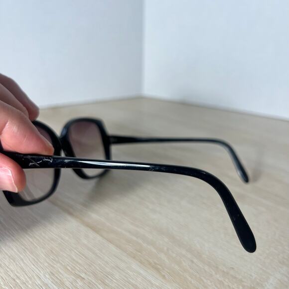 Vintage Tura 652 EBO Sunglasses Oversized Black FRAMES ONLY France L main image 5
